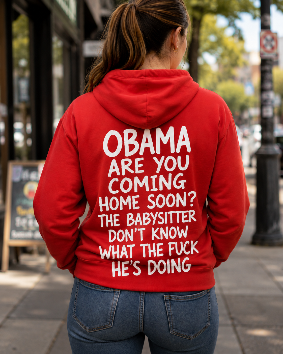 Obama, Are You Coming Home Soon? Funny Political Hoodie