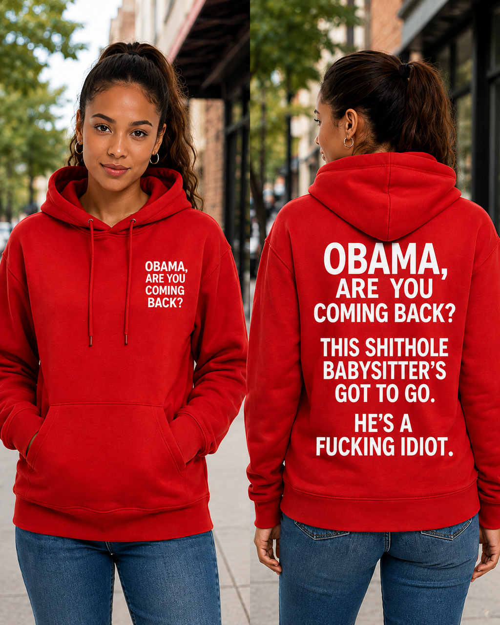 Obama, Are You Coming Back? Funny Political Satire Hoodie